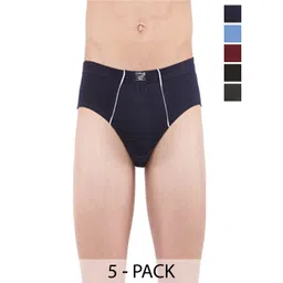 Dollar Pack Of 5 Assorted Pure Cotton Basic Briefs-image-6