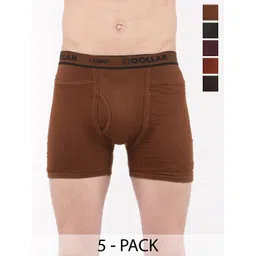Dollar Pack Of 5 Mid-Rise Assorted Pure Cotton Trunks MLHTR-04-PO5-ASST1-image-44