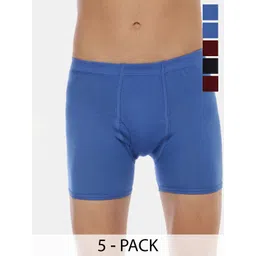 Dollar Pack Of 5 Mid-Rise Assorted Pure Cotton Trunks MLHTR-05-PO5-ASST1-image-46