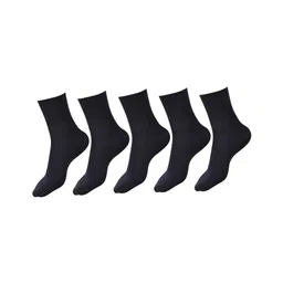 DOLLAR Pack Of 5 Solid School Socks - Black-picture-32