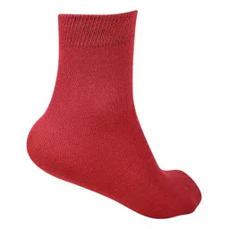DOLLAR Pack Of 5 Solid School Socks - Maroon image 5