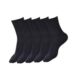 DOLLAR Pack Of 5 Solid School Socks - Navy Blue-picture-31