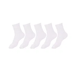 DOLLAR Pack Of 5 Solid School Socks - White-picture-20
