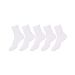 DOLLAR Pack Of 5 Solid School Socks - White-picture-24