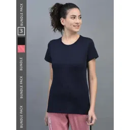 Dollar Pink & Black Cotton Sports T-Shirt - Pack Of 3-picture-37