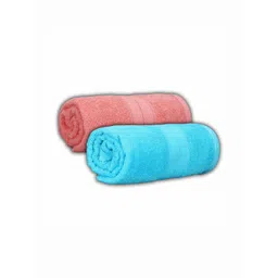 Dollar Pink & Blue 2 Pieces Cotton 600 GSM Bath Towel-picture-31