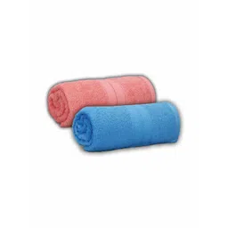 Dollar Pink & Blue 2 Pieces Cotton 600 GSM Bath Towel-picture-32