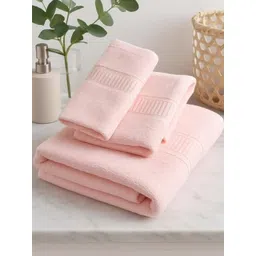 Dollar Pink Pack Of 3 Terry Cotton 600 GSM Bath Towel-picture-30