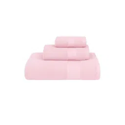 Dollar Pink Set Of 3 Terry Cotton 600 GSM Bath Towels-picture-33