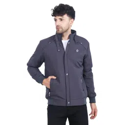 Dollar Slate Grey Regular Fit High Neck Jacket-picture-11