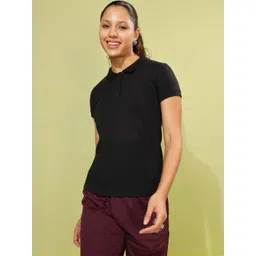 Dollar Solid Regular Fit Polo Collar Blended T-shirt-picture-26