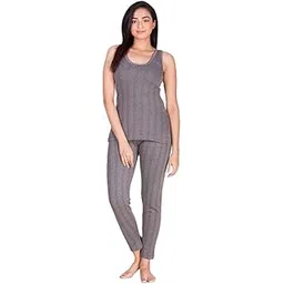 dollar Ultra Thermal Solid Sleeveless Round Neck Women Top & Pyjama Set-picture-28