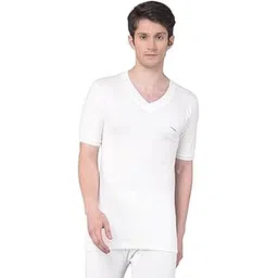 dollar Ultra Thermal V Neck Half Sleeve Top for Men Off White-picture-20