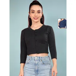 Dollar Women Black Winter care Long Sleeves Cotton Round Neck Thermal Blouse-picture-28