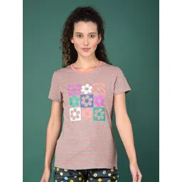 Dollar Women Graphic Printed Round Neck Cotton T-shirt-picture-34