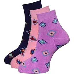 dollar Women's Ultra Woolen Socks 3 Pairs Solid Ankle Length Socks For Women's, Multicolor, Pack Of 3, Free Size-picture-34