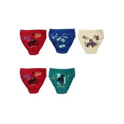 Dollar Kids Care Boys Pack Of 5 Boys Printed Pure Cotton Basic Briefs MKKB-001-PO5-ASST-picture-31