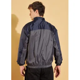 Dollar Lightweight Open Front Colorblock Men Wind Cheater image 3