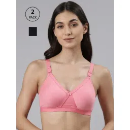 Dollar Missy Black & Pink Cotton Seamless Bra - Pack Of 2-picture-21