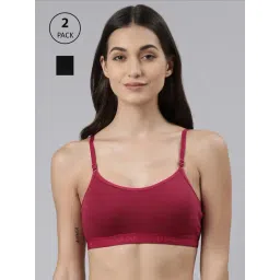 Dollar Missy Black & Pink Cotton Seamless Bra - Pack Of 2-picture-17