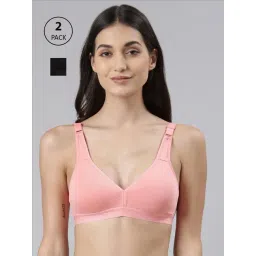 Dollar Missy Black & Pink Cotton Seamless Bra - Pack Of 2-picture-19