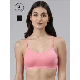 Dollar Missy Black & Pink Cotton Seamless Bra - Pack Of 2-picture-18