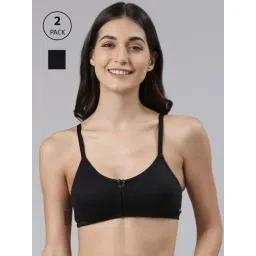 Dollar Missy Black Cotton Full Coverage Bra - Pack Of 2-picture-34
