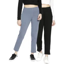 Dollar Missy Grey & Black Elasticated Trousers - Pack of 2-picture-14