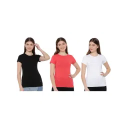 Dollar Missy Multicolor Regular Fit T-Shirt (Pack of 3)-picture-42