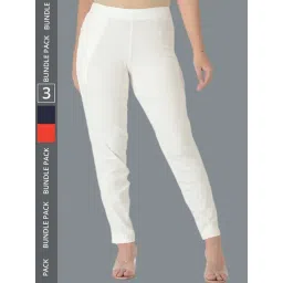 Dollar Missy Navy & Red Cotton Pants - Pack of 3-picture-30