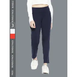 Dollar Missy Navy & White Cotton Pants - Pack of 3-picture-31