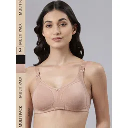 Dollar Missy Pack Of 2 Wire Free Non-Padded Anti-Microbial Anti-Odour Cotton Seamless Bra-picture-21