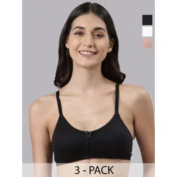 Dollar Missy Pack of 3  Cotton Wire-Free Full Coverage Bra-picture-10