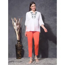 Dollar Missy Peach Cotton Pants image 4