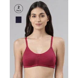 Dollar Missy Pink & Navy Cotton Full Coverage Bra - Pack Of 2-picture-37
