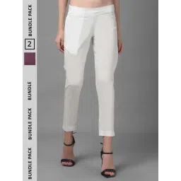 Dollar Missy Purple & White Cotton Pants - Pack Of 2-picture-38