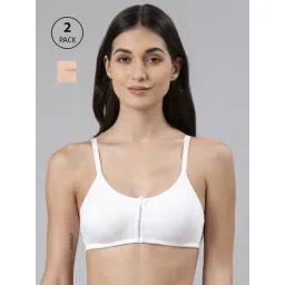 Dollar Missy White & Beige Cotton Full Coverage Bra - Pack Of 2-picture-13