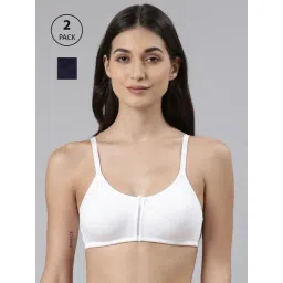 Dollar Missy White & Navy Cotton Full Coverage Bra - Pack Of 2-picture-38