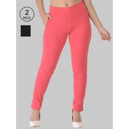 Dollar Missy Women Black Relaxed Wrinkle Free Cotton Trousers-image-8