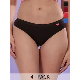 Dollar Missy Women Set of 5 Solid Bikini Panties-picture-36