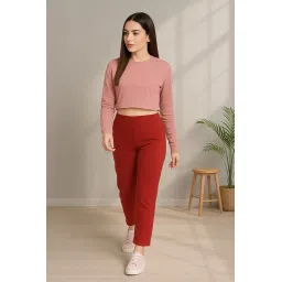 dollar Missy Women's Super Soft Stretchable Straight Pant with Pocket image 3