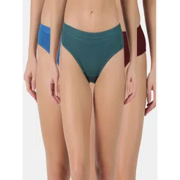 Pack of 3 Dollar Lehar Super Combed Cotton Women's Plain Solid Panty Women Hipster Multicolor Panty-picture-28