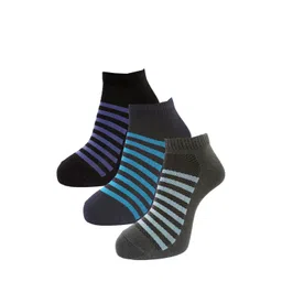 Dollar Socks Black Ankle Length Socks Pack of 3-picture-30