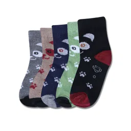 Dollar Socks Kids Pack Of 5 Assorted Patterned Cotton Above Ankle Length Socks-picture-12