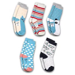 Dollar Socks Kids Pack Of 5 Assorted Patterned Cotton Calf -Length Socks-picture-16