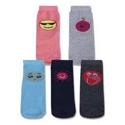 Dollar Socks Kids Pack Of 5 Assorted Patterned Cotton Shoe Liners Socks-picture-21