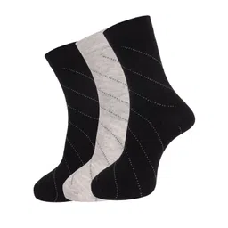 Dollar Socks Men Black & Grey Full Length Socks Pack of 3 Black-picture-33