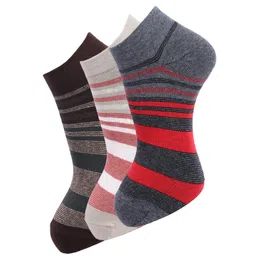 Dollar Socks Men Pack Of 3 Assorted Ankle-Length Cotton Socks-picture-20