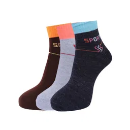 Dollar Socks Men Pack of 3 Assorted Ankle Length Socks-picture-33
