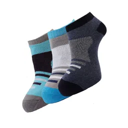 Dollar Socks Men Pack Of 3 Assorted Cotton Ankle Length Socks-picture-16